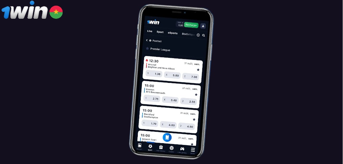 Paris Sportifs avec l'Application 1Win